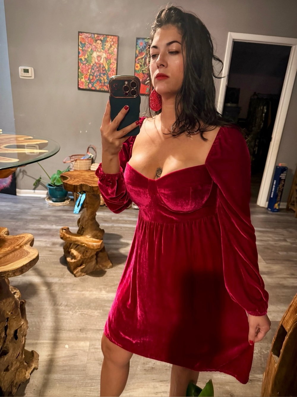 Reformation Velvet Mini Dress